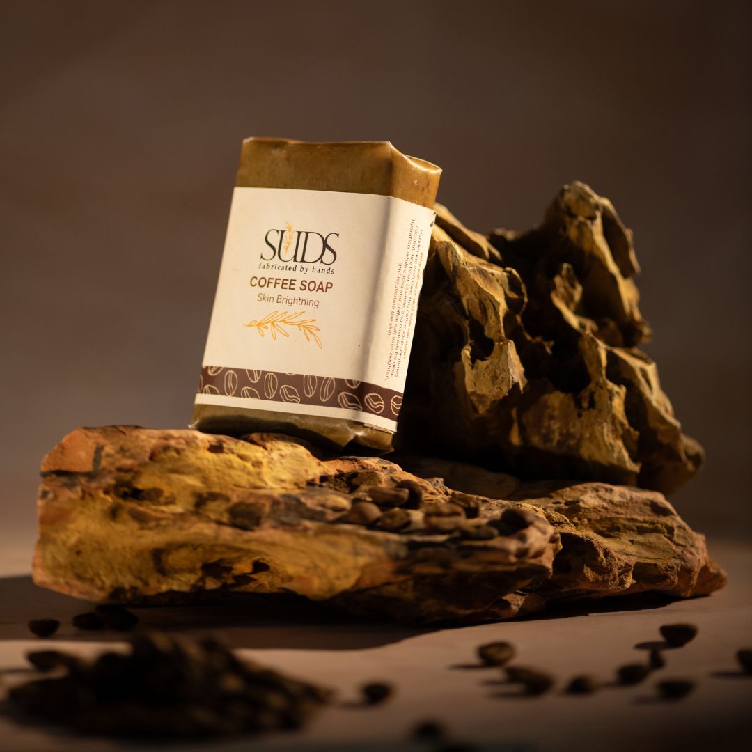 SUDS Coffee Soap, Skin Brightening, Exfoliating, Handmade, 100gm - Image 2