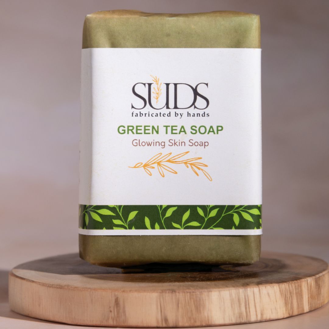 Handmade Suds Green Tea glowing skin soap, 100 gm