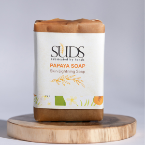 SUDS Papaya Skin Lightning Soap, Natural Exfoliating, Dark Spot Reduction, Anti-Ageing, Handmade