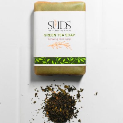 Handmade Suds Green Tea glowing skin soap, 100 gm - Image 3