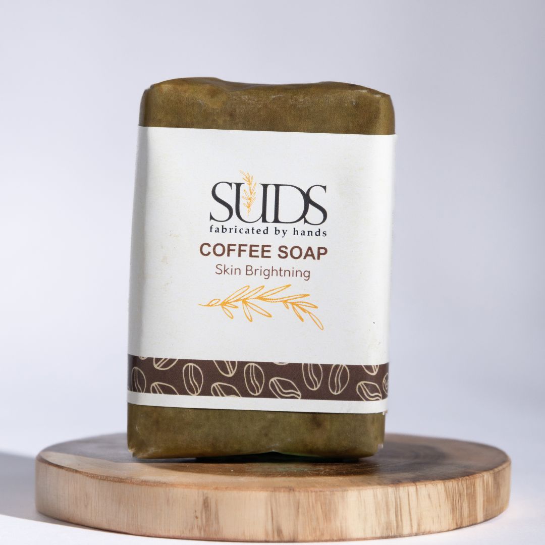 SUDS Coffee Soap, Skin Brightening, Exfoliating, Handmade, 100gm